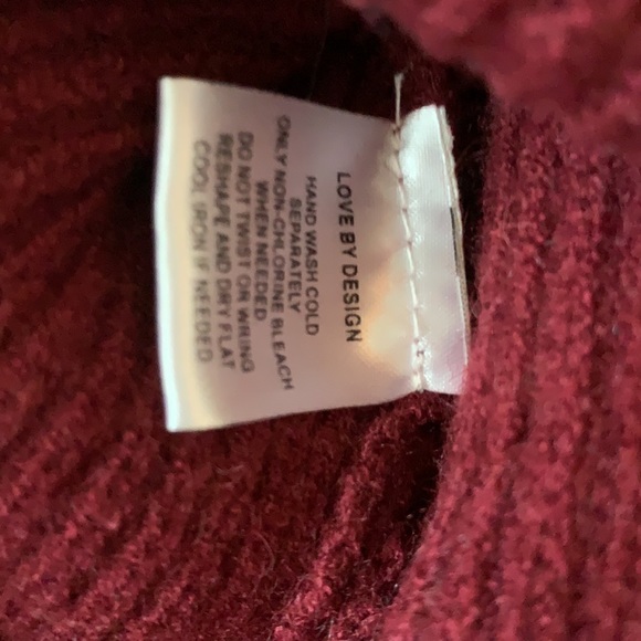 Love By Design Burgundy Off Shoulder Sweater - Picture 4 of 4